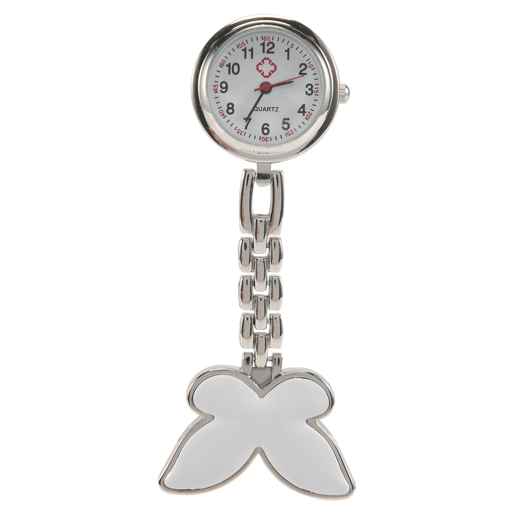 Retail Nurses Clock Heart rate monitor pocket watch quartz butterfly motive white