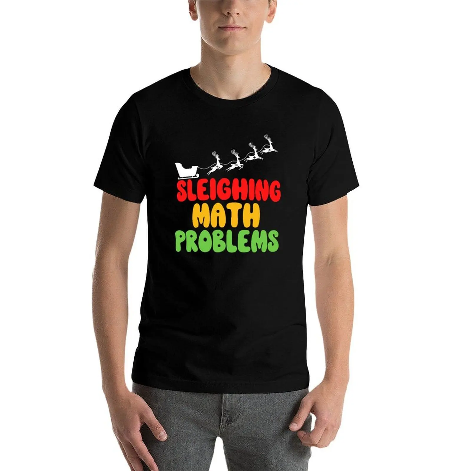 Sleighing Math Problems T-Shirt t shirts for man cotton soft man t shirts for men casual T-Shirt