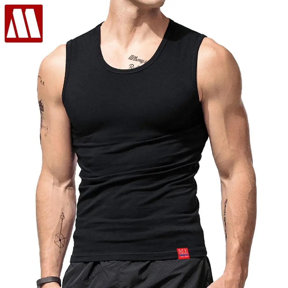 

MYDBSH Brand Men's Tank Tops Fashion Cotton Man Sleeveless Undershirts For Male Bodybuilding Tank Tops Casual Summer Vest New