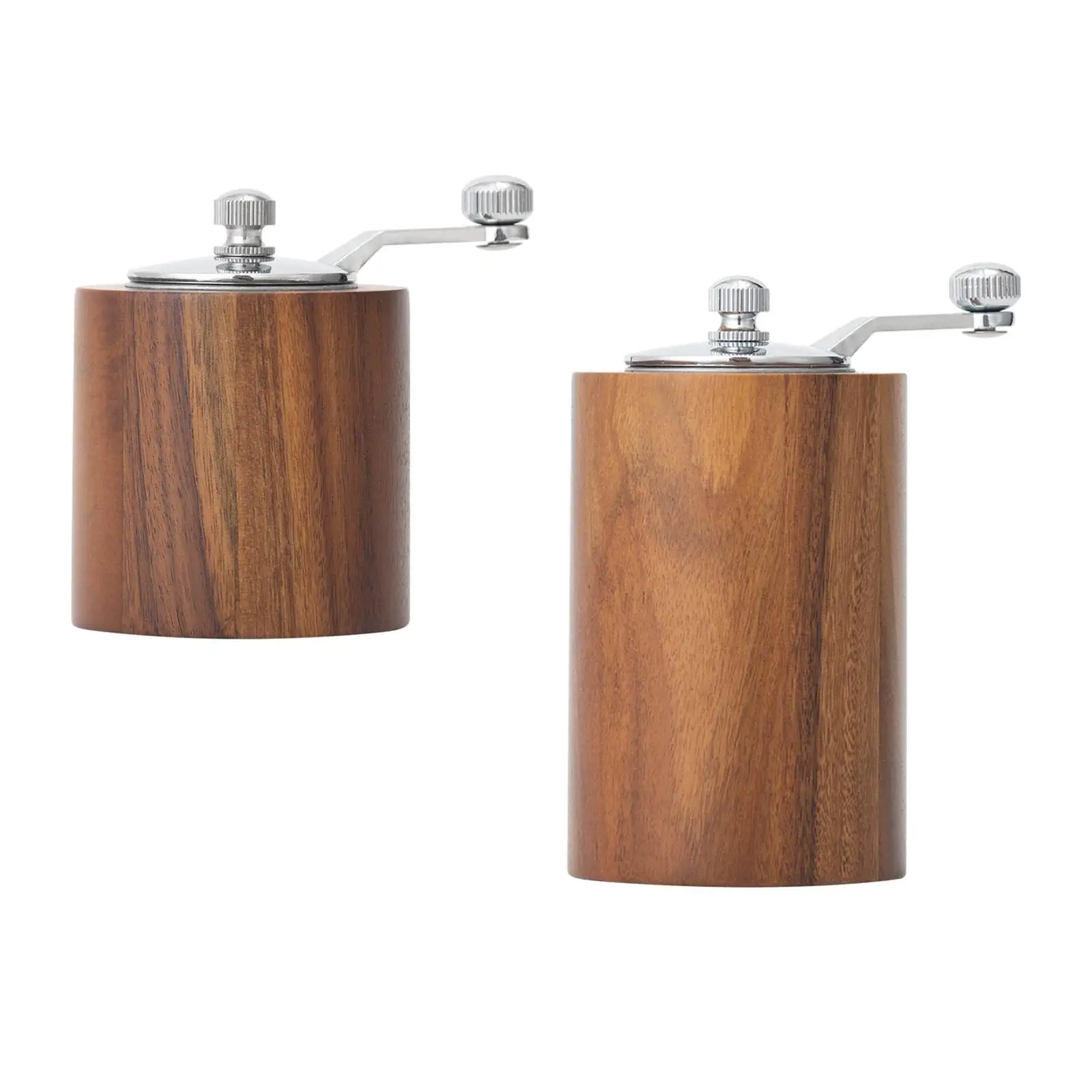 เครื่องบดกาแฟแบบแมนนวลปรับโรงสีไม้ทนทานสําหรับบาร์บ้านปิกนิก