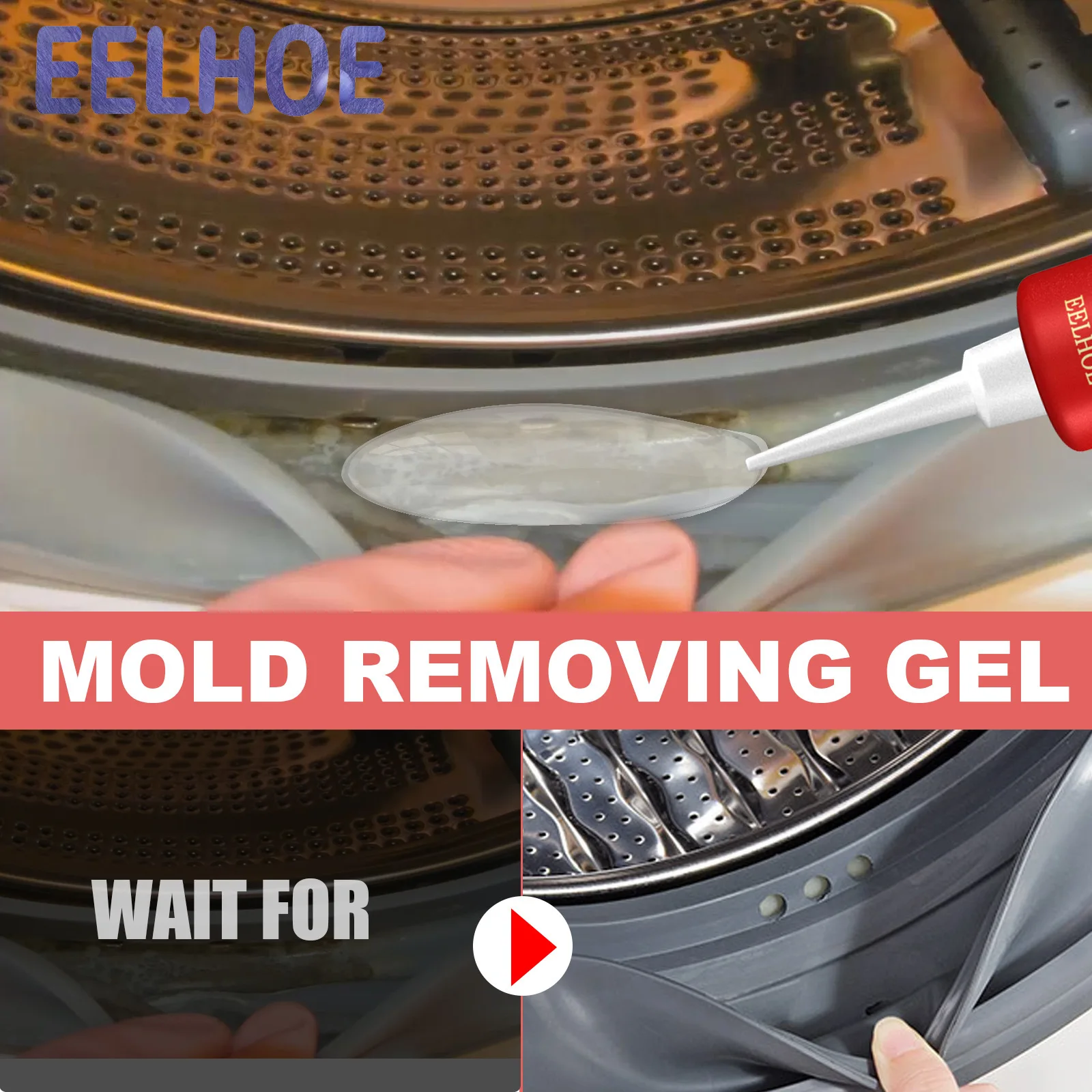 1/2PC Wall Mold Mildew Remover Cleaner Caulk Gel Pool Tile Gap Spot Mold Remover Washing Machine Bathroom Mildew Gel
