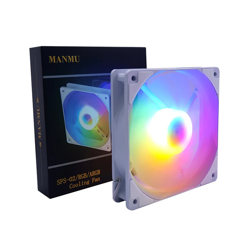 MANMU حافظة منخفضة الضوضاء مروحة 120 مللي متر تبريد Rgb مروحة وحدة المعالجة المركزية ألعاب الكمبيوتر 120 مللي متر مروحة تبريد الكمبيوتر Rgb