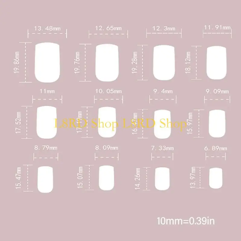 L8RD 24x uñas postizas con gradiente negro, prensa cuadrada para uñas, uñas acrílicas brillantes