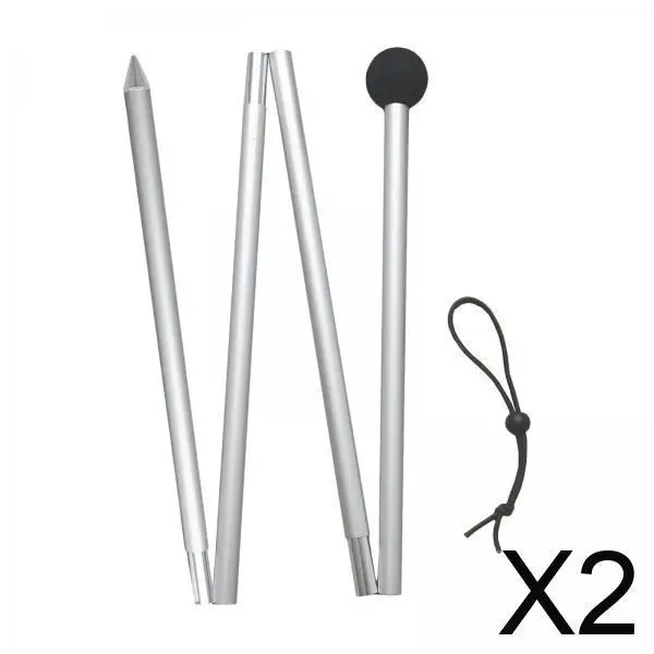 2xCanopy Rods Tarp Pole Shelter Building Aluminum Alloy 160cm/200cm Poles Replacement Canopy Telescoping Folding Tent Poles