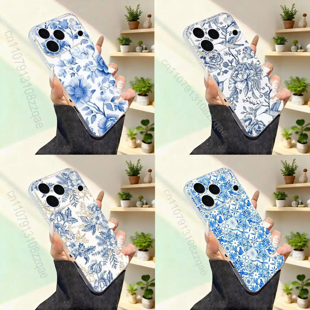

Blue White Porcelain Art For iPhone 17,16,15,14,13,12,11,Pro,Max,Plus,Mini,SE4,E Magnetic For Magsafe Wireless Phone Case