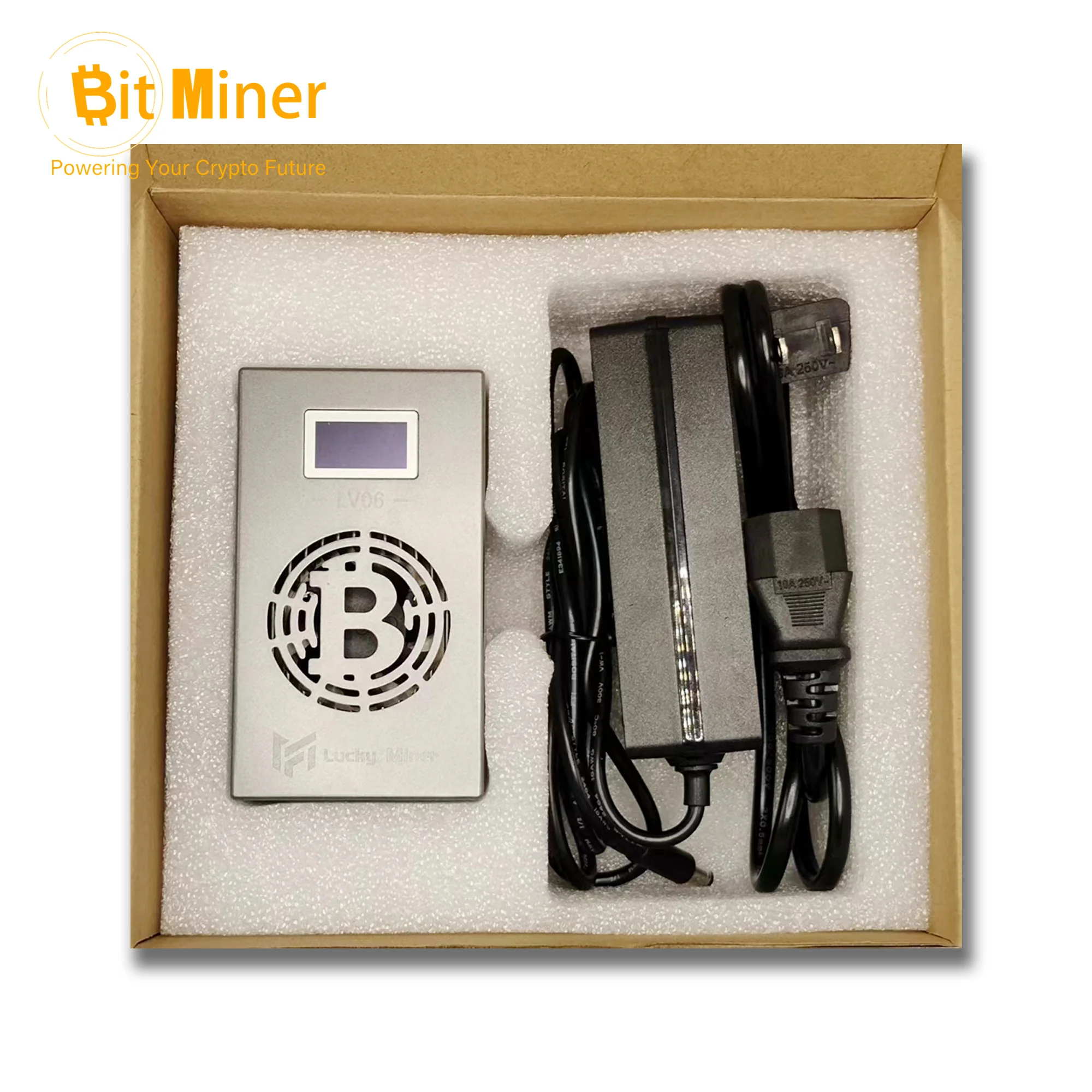 ラッキーMiner-LV06ビットコインソロミニマイナー、btc miner、v6、504gh/s、サイレント処方、bm1366、sha256、最大プロフェッショナル、2個