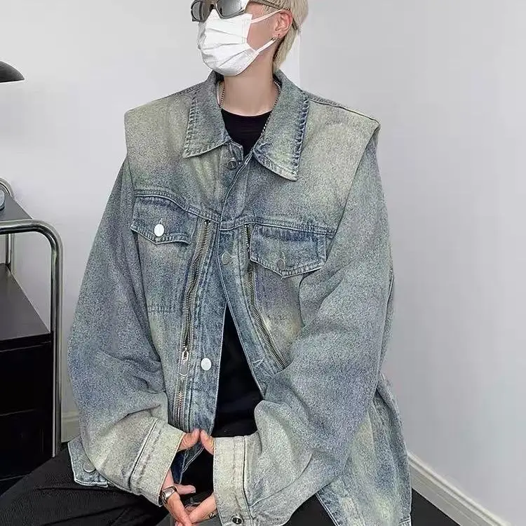 

Мужская джинсовая куртка Waed Jaet, модная брендовая одежда в стиле ретро для пар, элитная верхняя одежда, осень-зима, большой размер 300, сум Ameri...