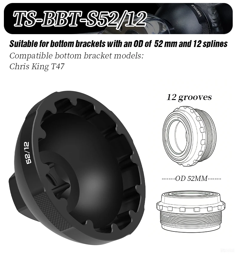 LEBYCLE Fahrrad Tretlager Installieren Und Entfernen Werkzeug SRAM DUB Tretlager Schlüssel Fahrrad BB Reparatur Tool Kit Für BBR60 GXP BB52XT – Detail 11