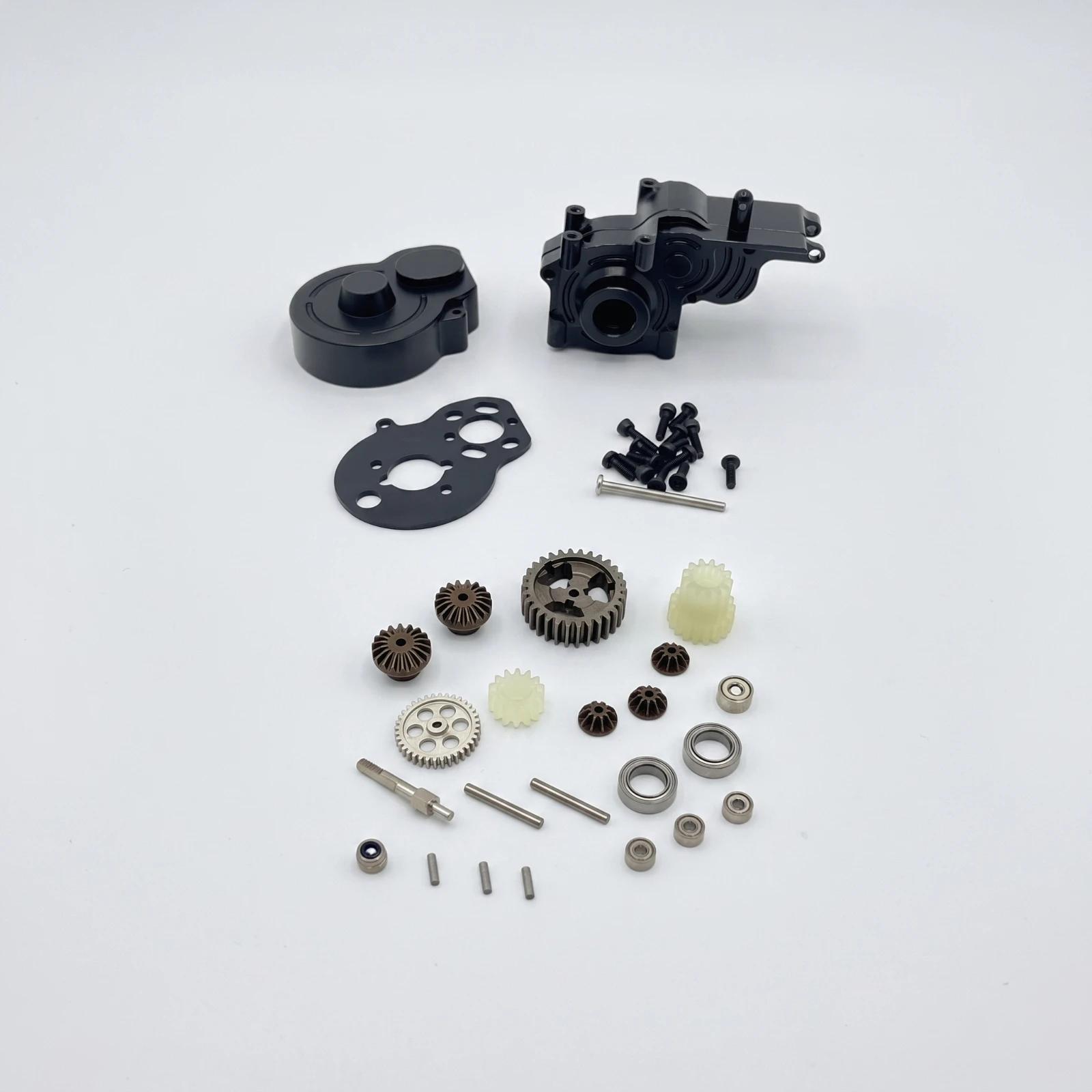 Gearbox Assembly with Gears Complete RC Car Gearbox RC Car Upgrade Kit Long-Lasting Hardware Smooth for Builders