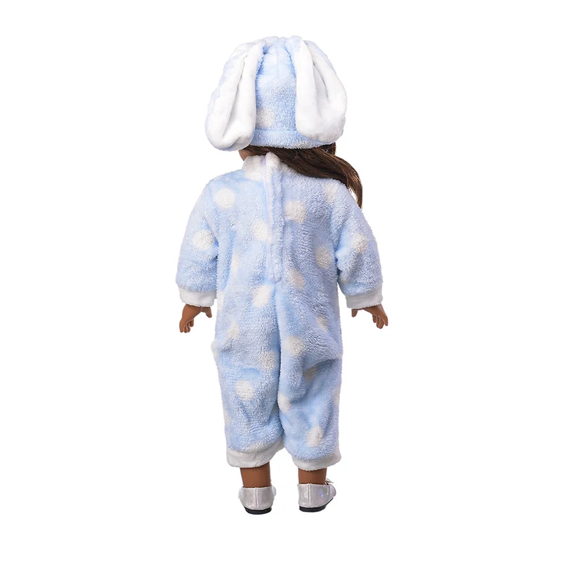 Puppen pyjama Tier kätzchen, Einhorn, Bär, Kaninchen, Giraffe, Overalls Puppen kleidung für 18 Zoll Amerikaner & 43cm Baby Neugeborene Puppe