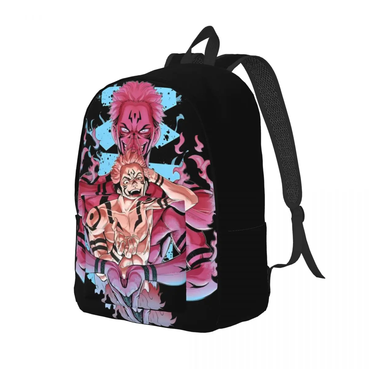 Sukuna Backpack for Men Women Casual Student Hiking Travel Daypack Anime Manga Jujutsu Kaisen Laptop Shoulder Bag Durable