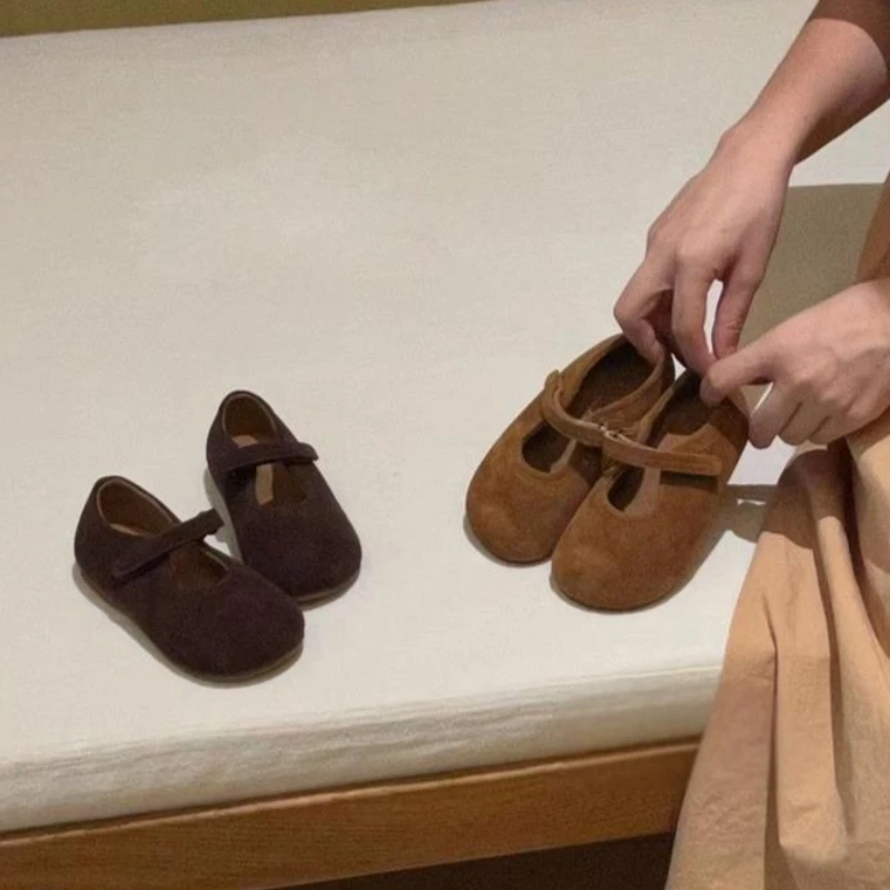 Picture 6: 2026 Spring Autumn Vintage Mary Jane Flats Girls Comfortable Round Toe Shoes Leather Casual Kids School Shoes