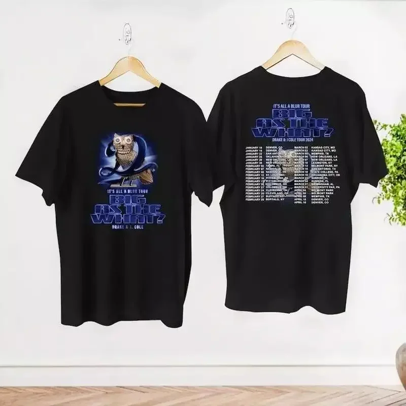 Drake J Cole Big As The What Tour 2024 T Shirt Concert For Fans