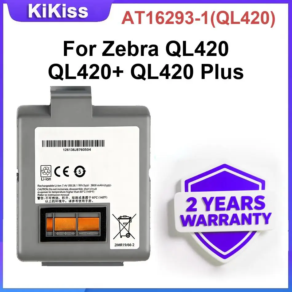 AT16293-1(QL420) Battery For Zebra L405 QL420 Plus RW420 RW420 EQ AK17463-005 CT17102-2 High-Performance Batteries