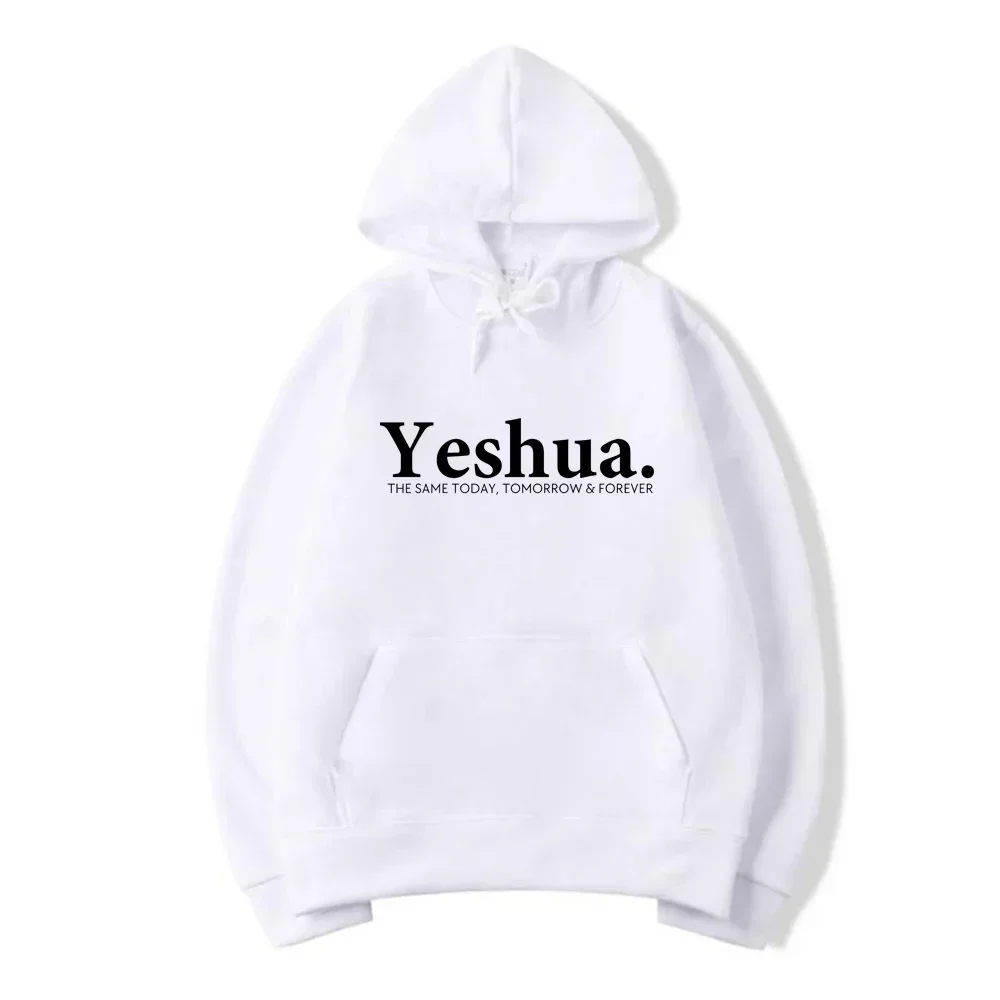 Yeshua Christian Hoodie Christian Apparel Faith Gift Women Graphic Hoodies Casual Long Sleeve Jesus Sweatshirt Spring Autumu Top
