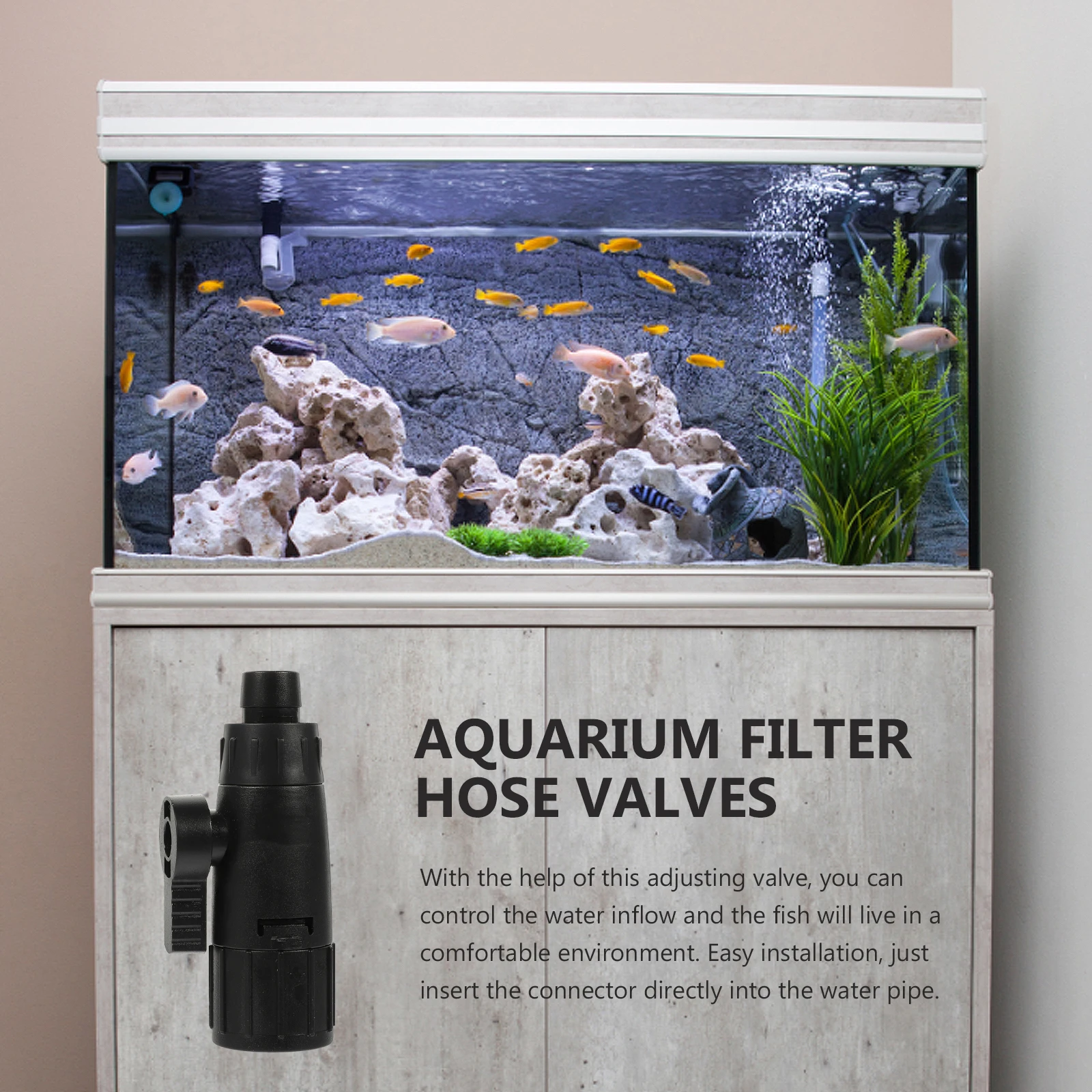 

Filter Valve for Fish Tank ABS Water Control Aquarium Hose Connector Pipe Valves Plastic Supplies Efficient Long Life