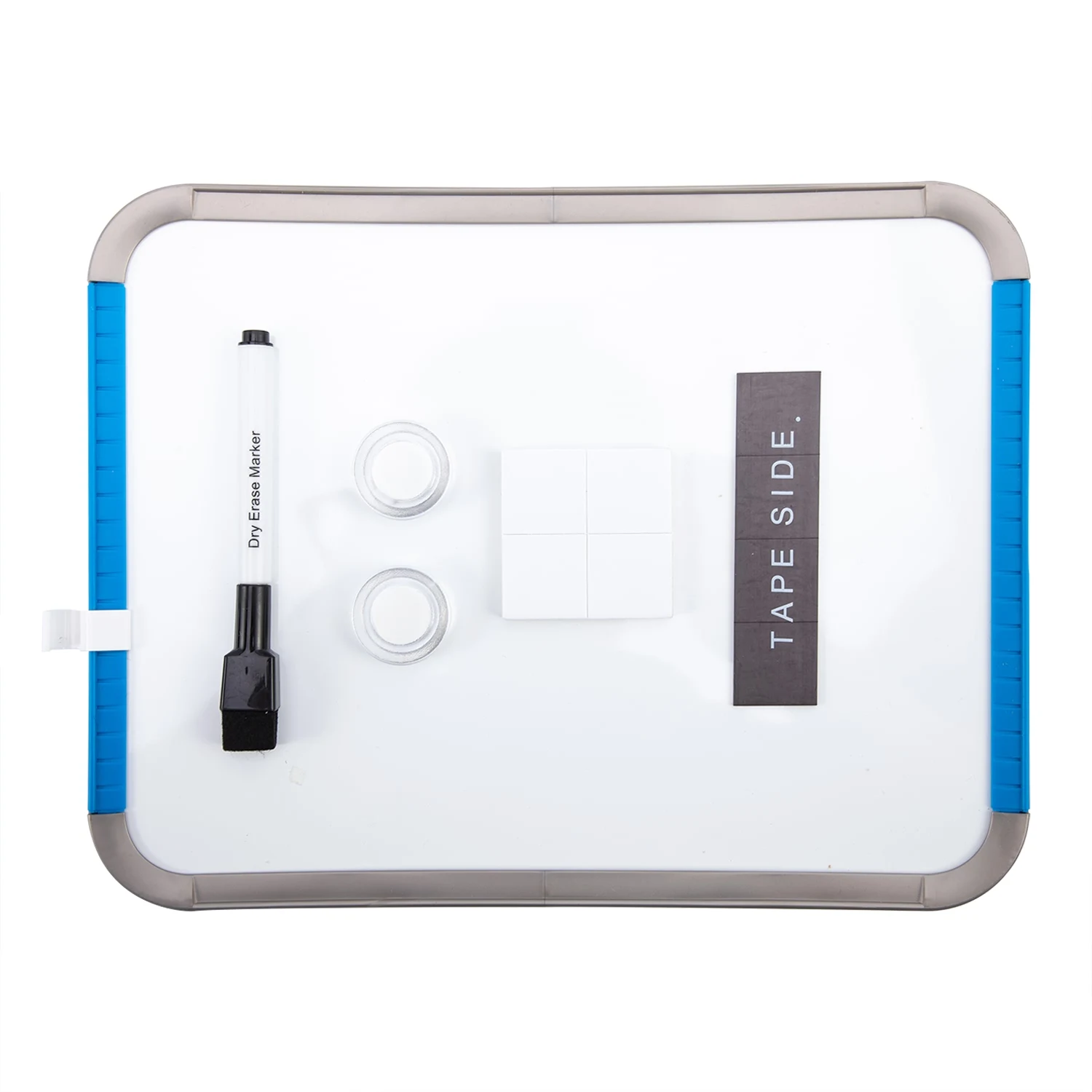 لوح مسح جاف مغناطيسي من ديلي، سبورة بيضاء صغيرة مقاس 8.5 × 11 بوصة مع قلم تحديد، إطار أرجواني، مثالي للخزائن والمكتب والمنزل