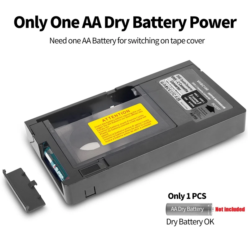 VHS-C Adapter kasetowy do JVC dla RCA dla Panasonic VHS-C SVHS VHS Adapter kasetowy nie do 8Mm/Minidv/Hi8 wytrzymały łatwy w użyciu