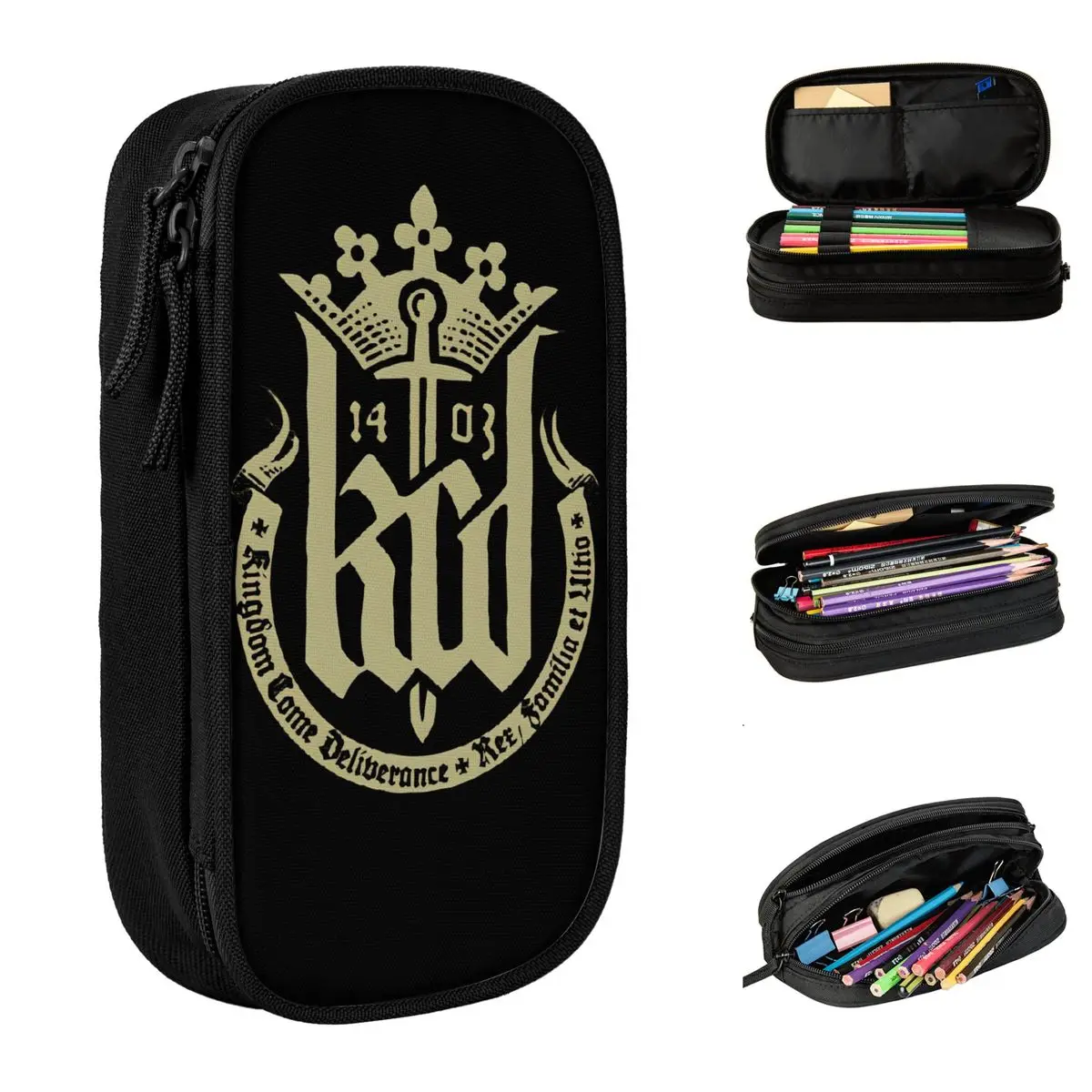 

Kingdom Come Deliverance Pencil Case Gaming Pen Bag Kids Large Storage School Supplies Cosmetic Pencilcases
