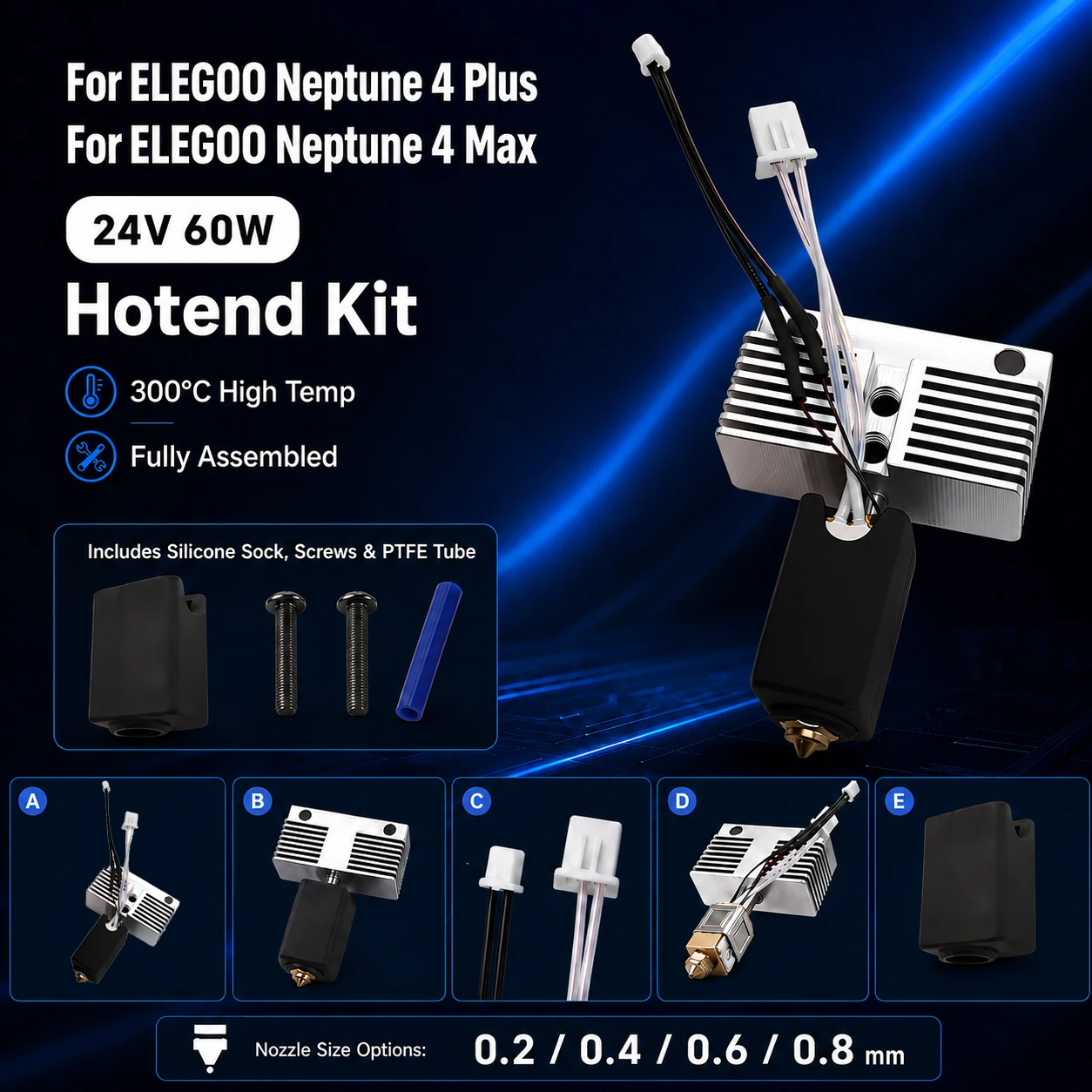 ELEGOO Neptune 4 Plus/4 Max 3D - Hotend Assembly incelemesi ve fiyatı