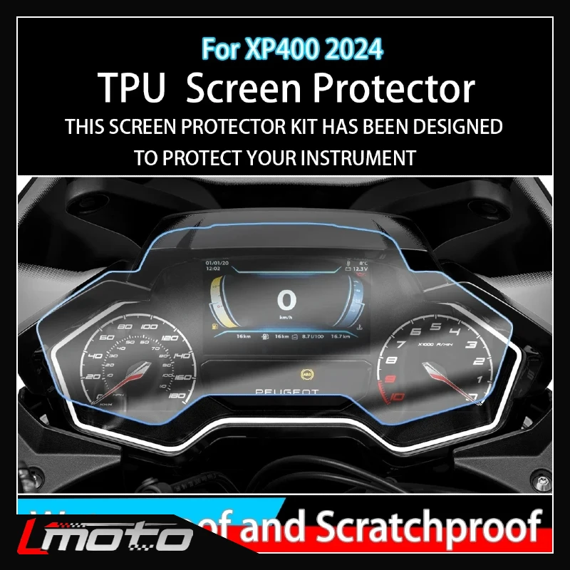 

For Peugeot XP400 XP 400 XP400GT xp400 2024 Motorcycle Instrument Dashboard Scratch Protection Film Screen Protector Accessories