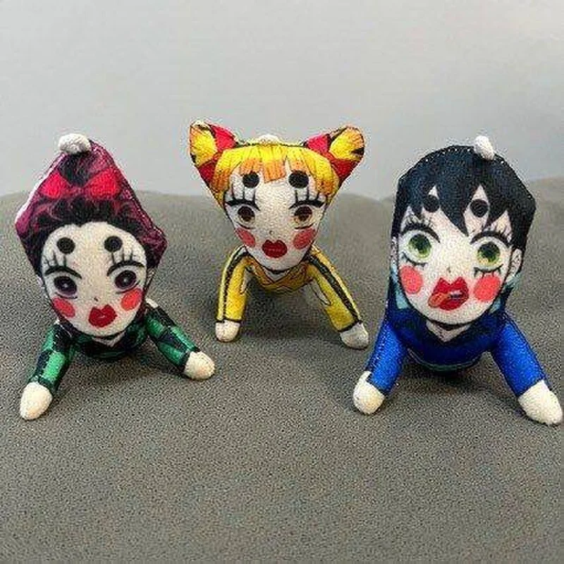 

New InStock Demon Slayer Plush Doll Tanjiro Zenitsu Inosuke Cotton Stuffed Anime Toy Collectible Decoration For Adult Anime Fans