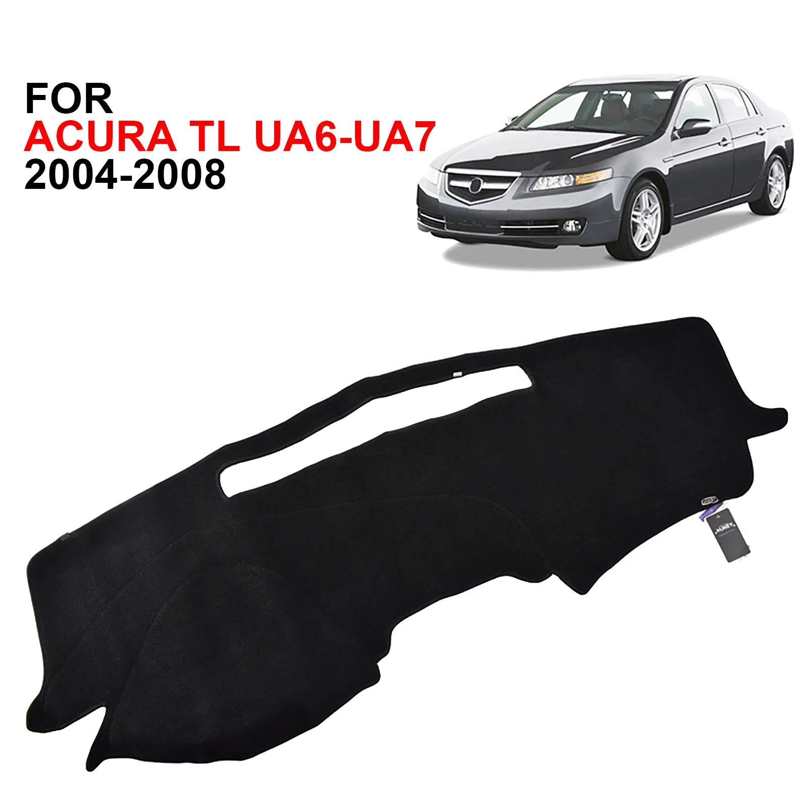 Cubierta para salpicadero, alfombrilla para salpicadero, parasol para salpicadero, tablero de alfombra apto para Acura TL 2004 2005 2006 2007 2008, negro antisol