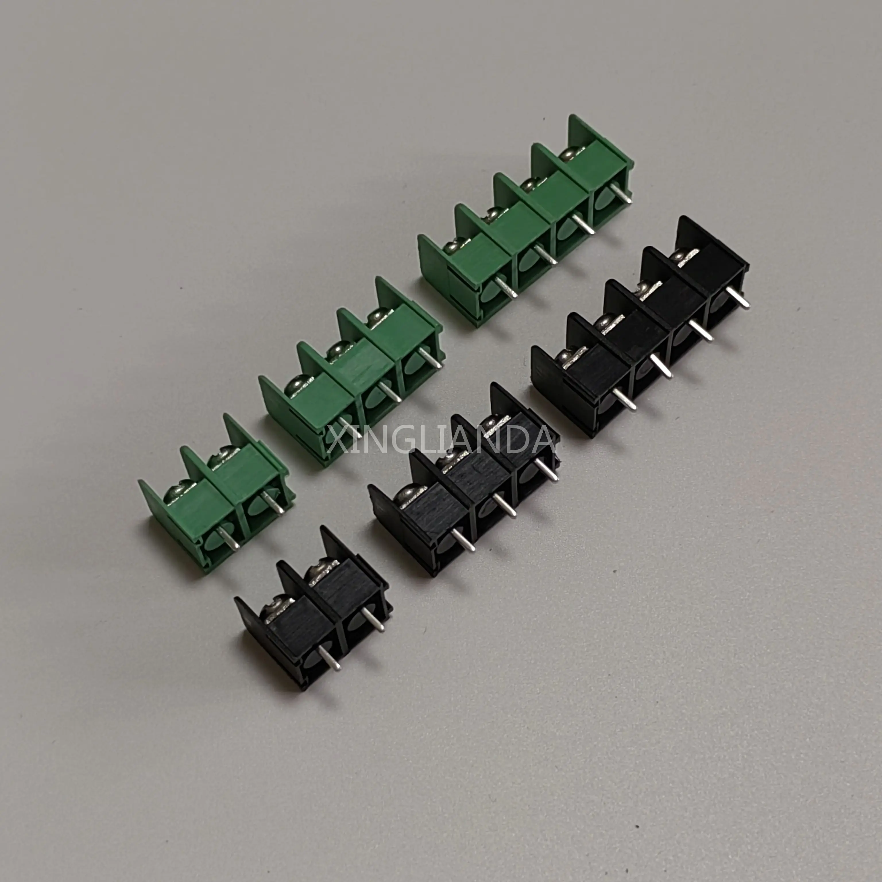 20PCS 7.62MM PITCH BARRIER TERMINAL BLOCKS CONNECTOR 2/3/4/5/6/7-30PIN KF7620 STRAIGHT PIN BLACK Environmental Protection