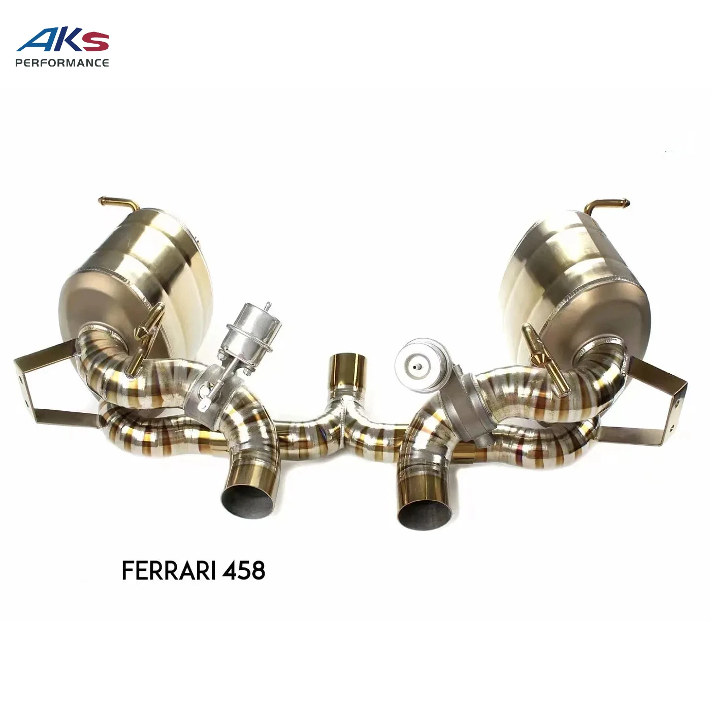 Titanium Exhaust System For Ferrari 458 Italia 4.5L V8 Catback System With Pneumatic Valve