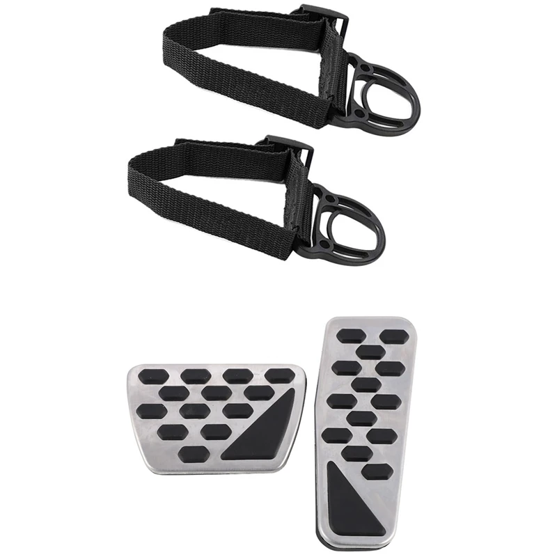 2x Gas and Brake Pedal Cover for 2018-2019 Jeep Wrangler Jl Models & 2Pcs Roll Bar Coat Hanger