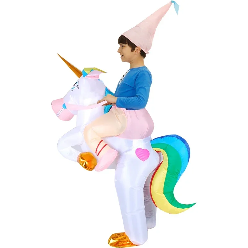 SN88 disfraz inflable de unicornio para niños, Carnaval, Halloween, mascota Animal para niños y niñas, disfraces de fiesta de Anime, vestido S * # 2@5