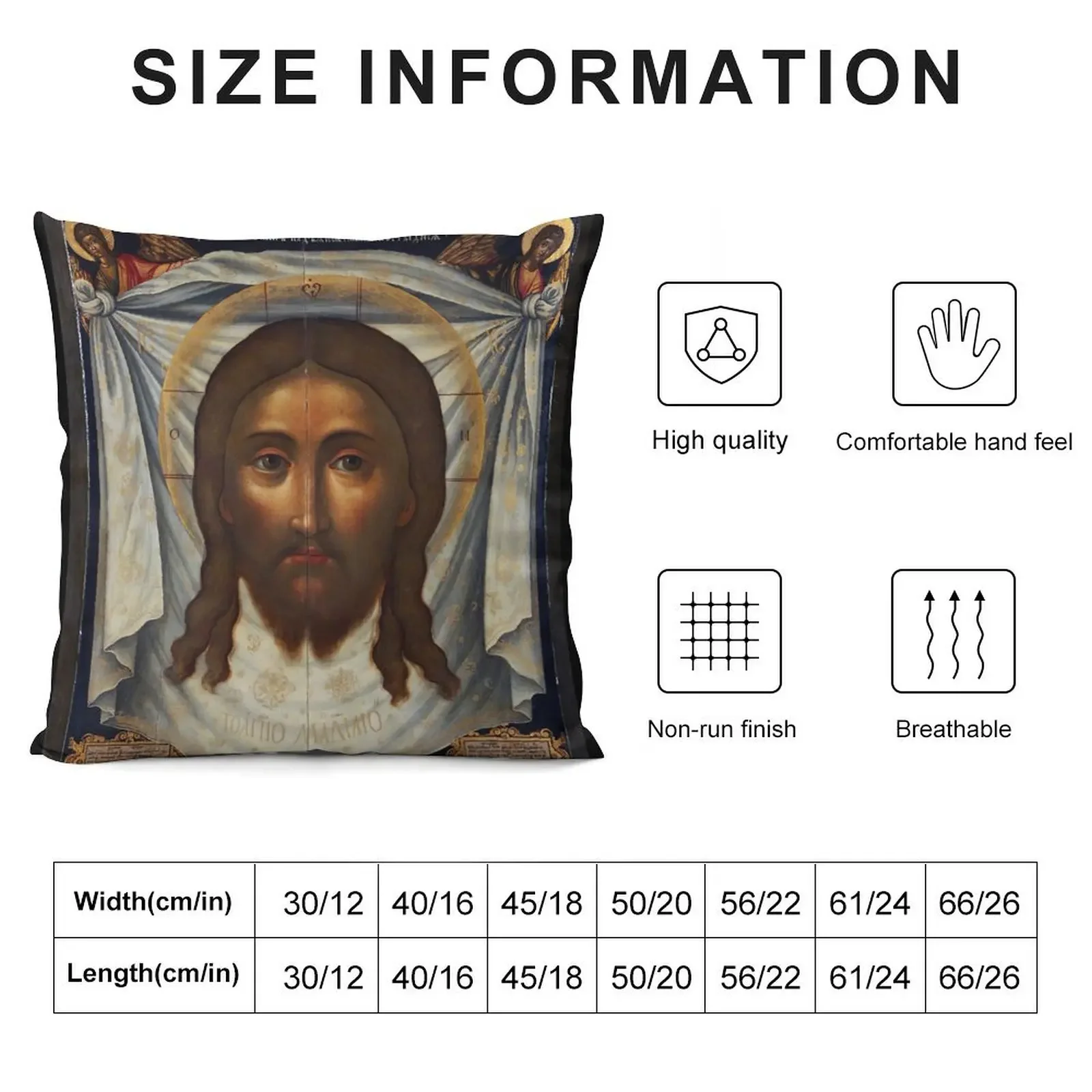 The Veronica Veil Shroud of Turin Jesus Holy Face Throw Pillow Pillowcases christmas decorations 2025 Cushion Cover Set pillow