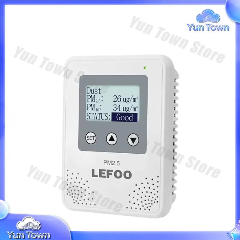 for LEFOO Laser PM2.5 PM10 Air Quality Monitor for Indoor Dust Sensor Transmitter Real Time Detection Air Pollution Tester