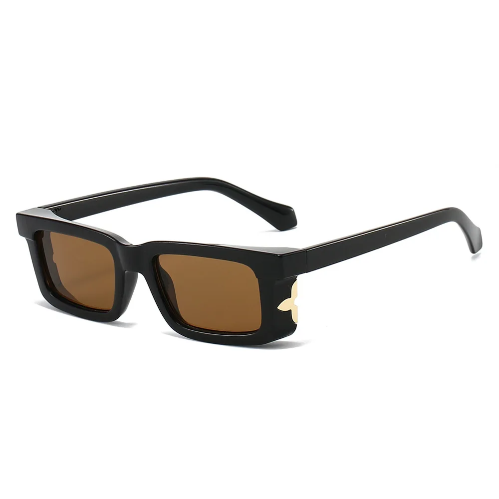 Neue 2025, Markendesigner, quadratische Sonnenbrille für Damen und Herren, Unisex, kräftige Rahmen, kleine Größe, modische Sonnenschutz mit Luxusmuster
