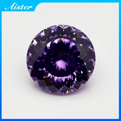 New Purple Blue/Fancy Purple Round 100 Faceted Cut Cubic Zirconia Lab Zircon CZ 4K Cutting 5A+ Quality for Jewelry Making