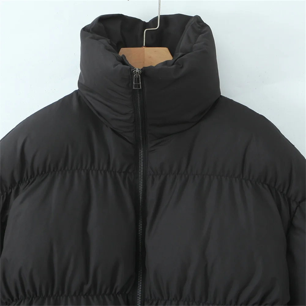 Nuovo prodotto invernale da donna, stile casual da pendolarismo, versatile, ampia, comoda e soffice giacca in cotone con colletto rialzato