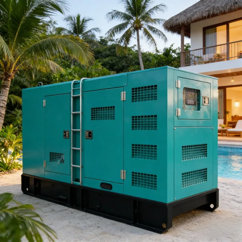 50kVA Diesel Generator Set with Auto Start Silent Type Open Frame 220V Rated Voltage