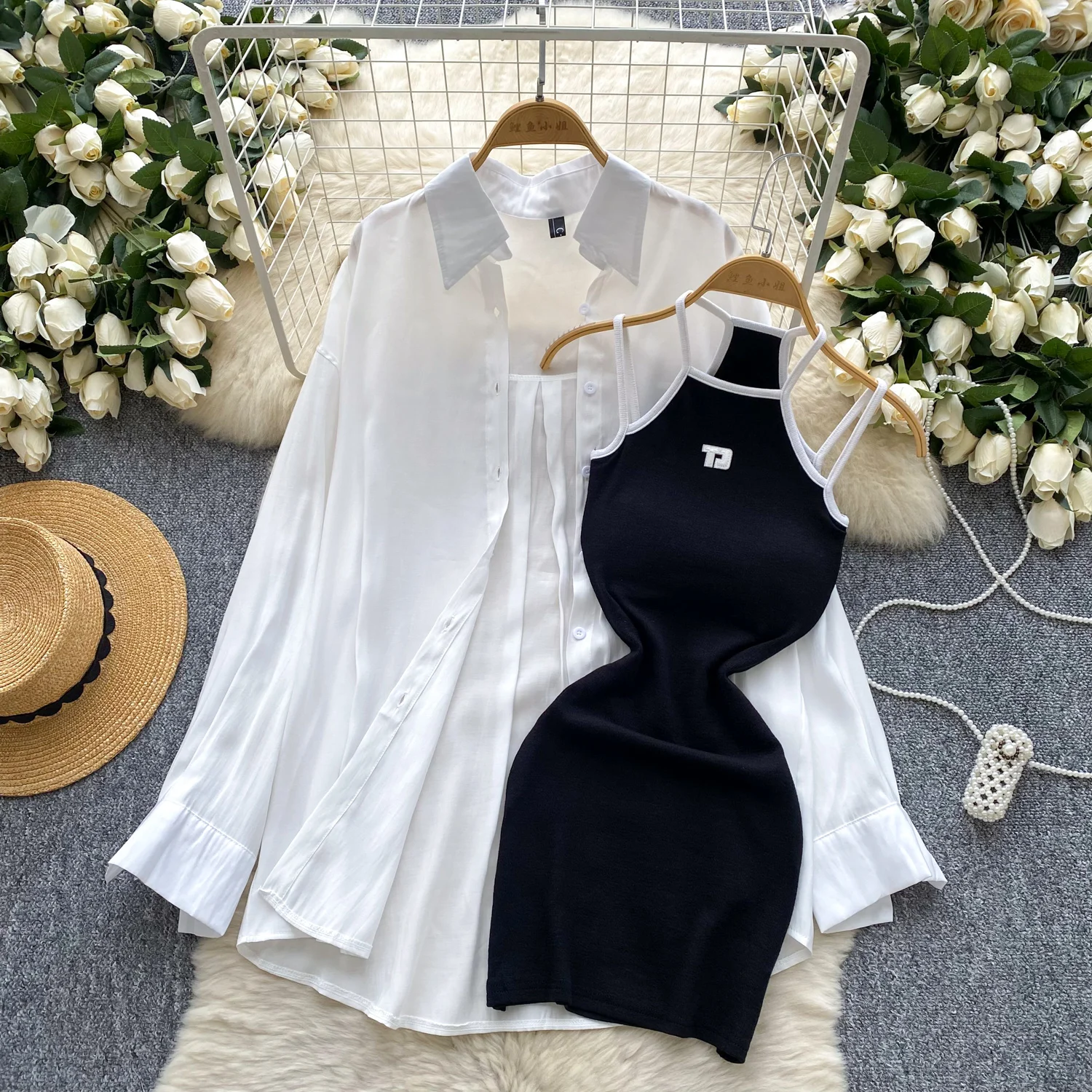 

Female Autumn Winter 2pcs Suit Lady Korea Fashion Sets Top Shirts Mini Dress Pajama Elegant Casual Travel Festival Night Out Set