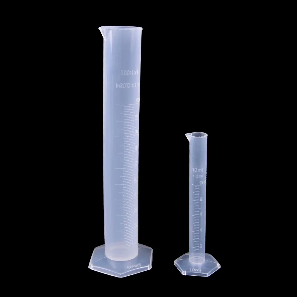 10/25/50ML Plastic Measuring Cylinder Laboratory Test Graduated Tube For School Lab Supply