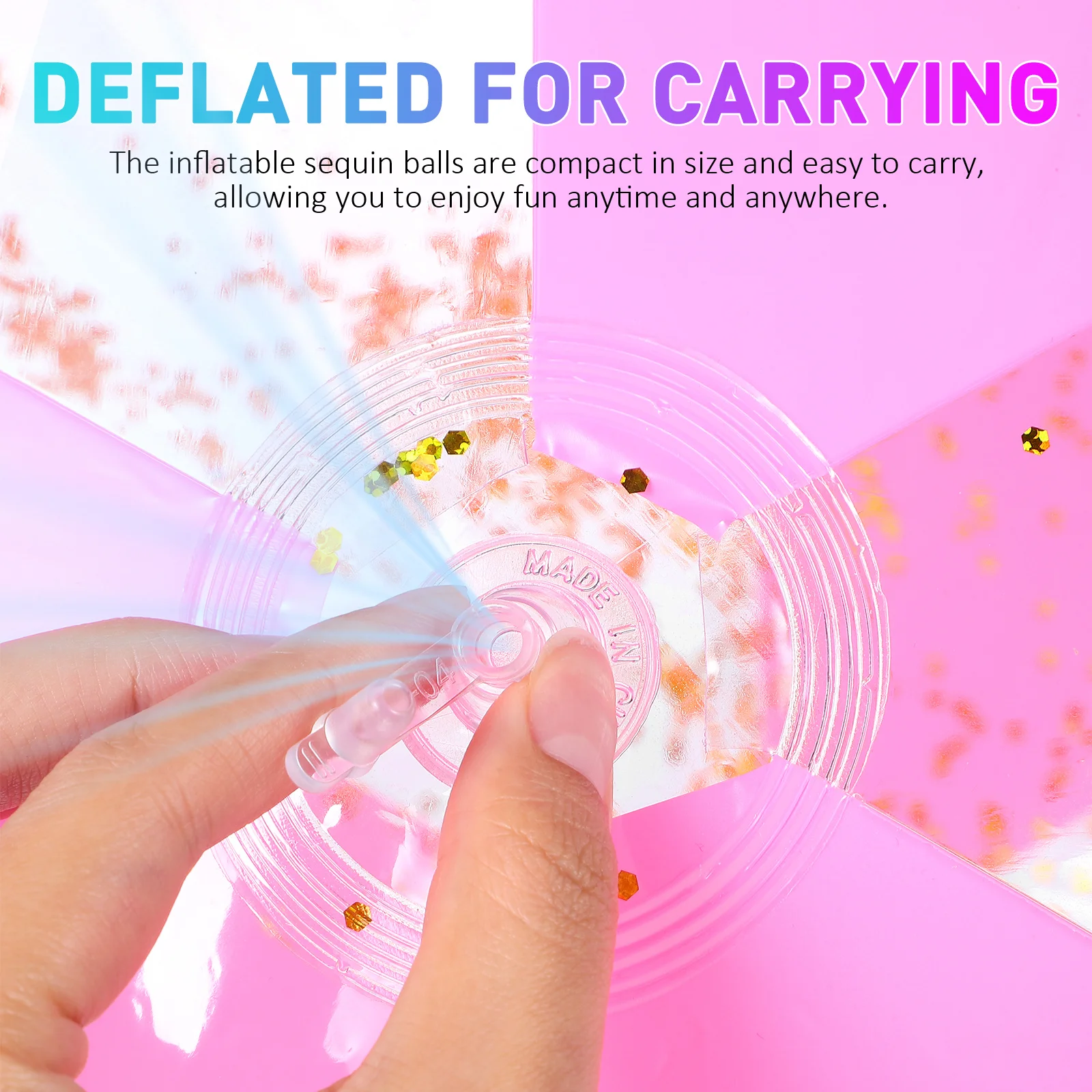 4 قطع من كرات بريق الترتر القابلة للنفخ، كرات شاطئ كبيرة لحمام السباحة من مادة PVC لتزيين حفلات الصيف، هدايا حفلات الأطفال في الهواء الطلق