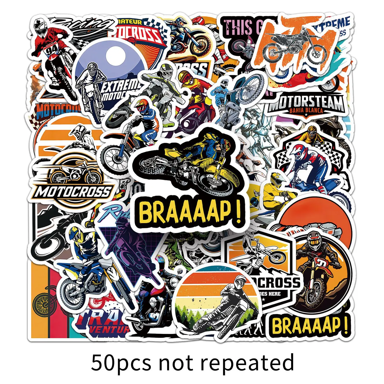 

10/50PCS Motorcycle Stickers Sports Sports Cool Waterproof Graffiti Decals Personalized DIY Water Cup Pencil Case Guitar Desk