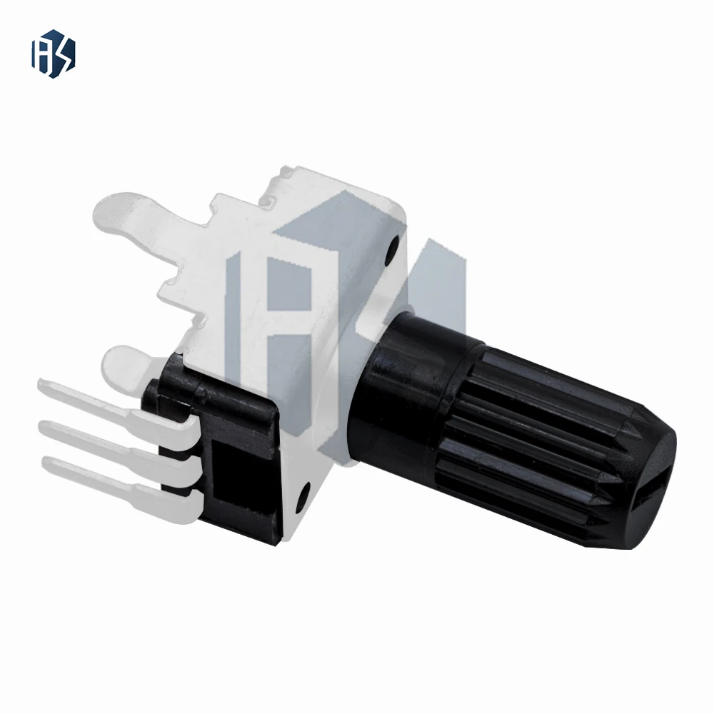 مقياس الجهد الدوار العمودي 12.5 مم RV09 مع مقاومة قابلة للتعديل 1K/2K/5K/10K/20K/50K/100K، 0932 موديل 3-Pin