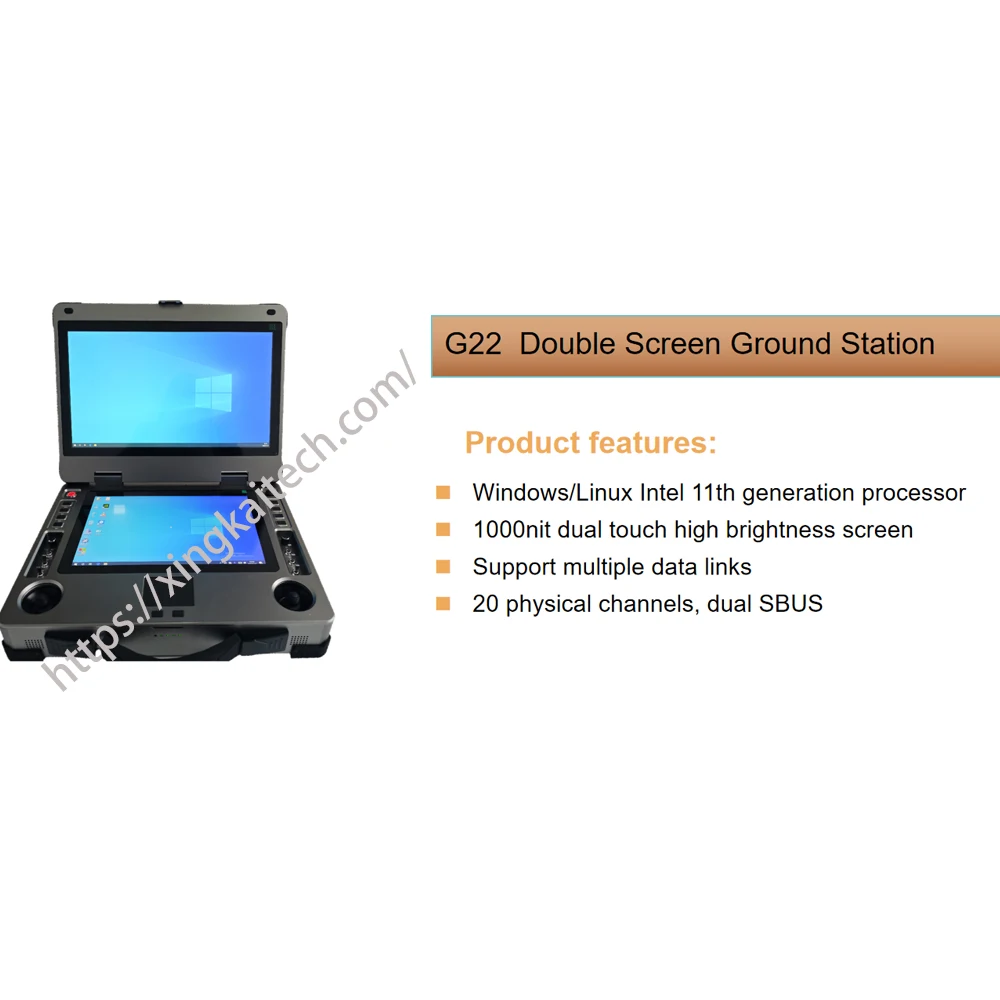 

RC VTOL Drone Flight Remote Control Ground Control Station Dual Screen Touchable HD Display with Battery Outdoor Laptop