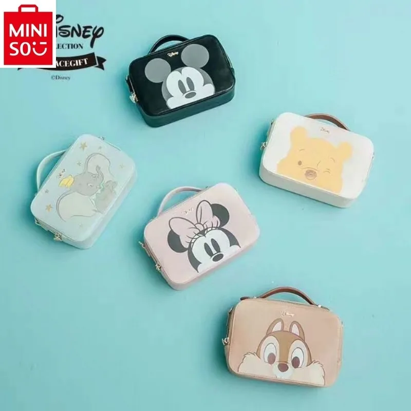 MINISO Disney Cartoon Winnie Bear Dumbo Camera Bag Student Versatile Sweet One Shoulder Shoulder Bag