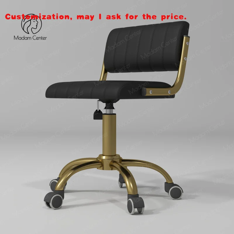 custom.Madamcenter Contemporary Pedicure Technician Chair Stool Aesthetic Low Stool with Wheels Barber and Beauty Use