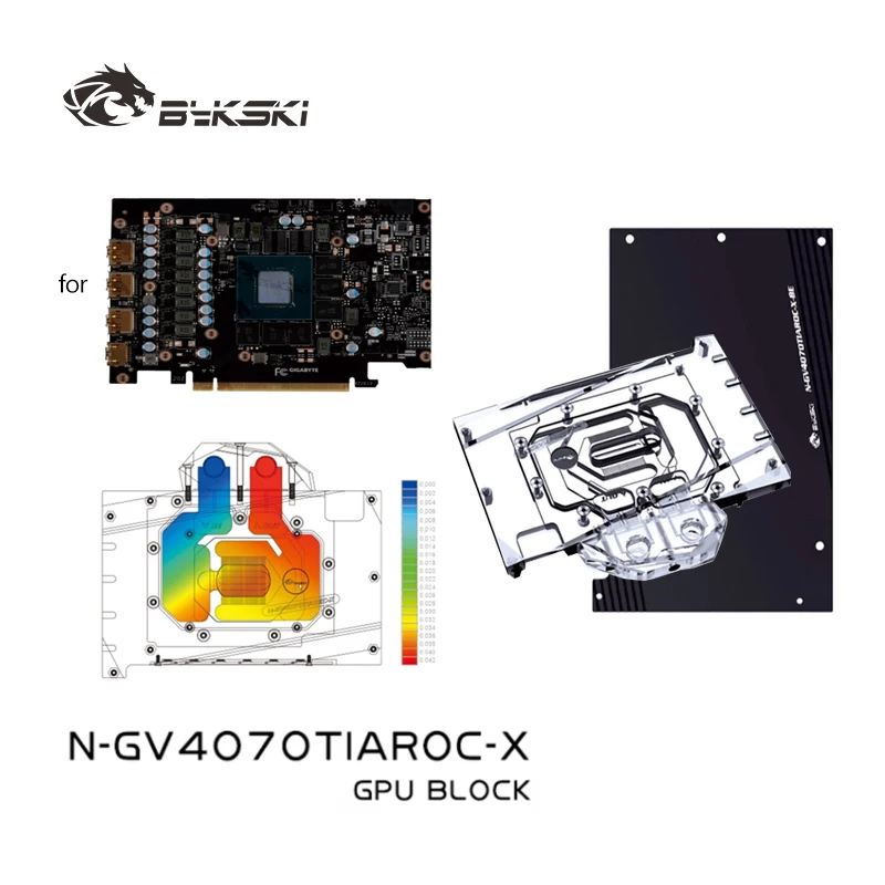 Bykski N-GV4070TIAROC-X GPU Block for GIGABYTE RTX 4070Ti/4070 SUPER AORUS Master Gaming /AERO/EAGLE OC 12G Video Card