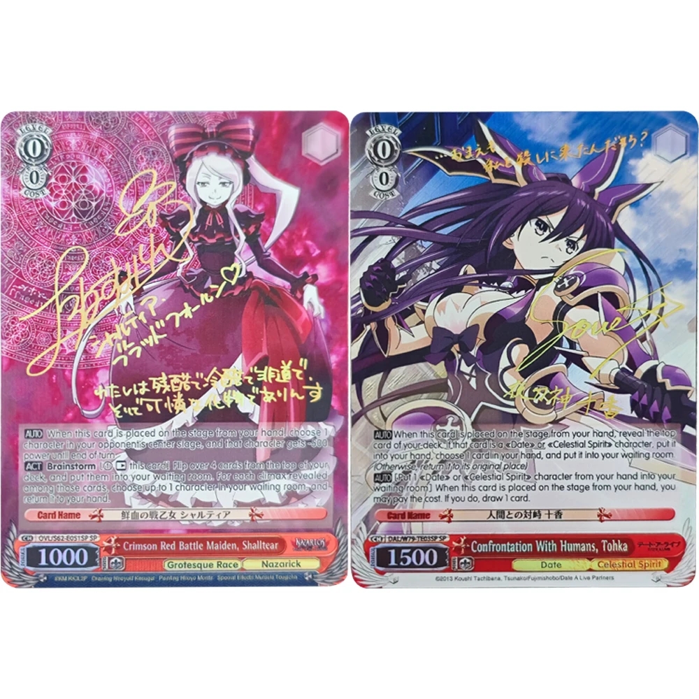

Anime Collection Card Signed Weiss Schwarz OVER LORD OVL/S62-051SP SP Shalltear FOIL English Card Child Gifts Toys