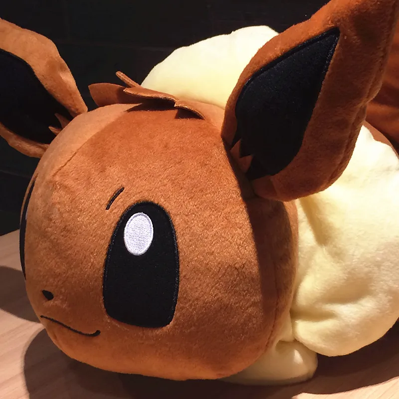 50cm Pokemon Cute Eevee Pluszowa zabawka Poduszka Duży rozmiar Kreskówka Eevee Pluszowa lalka Miękka wypchana lalka Kawaii Zabawki na prezent urodzinowy dla dziewczynki