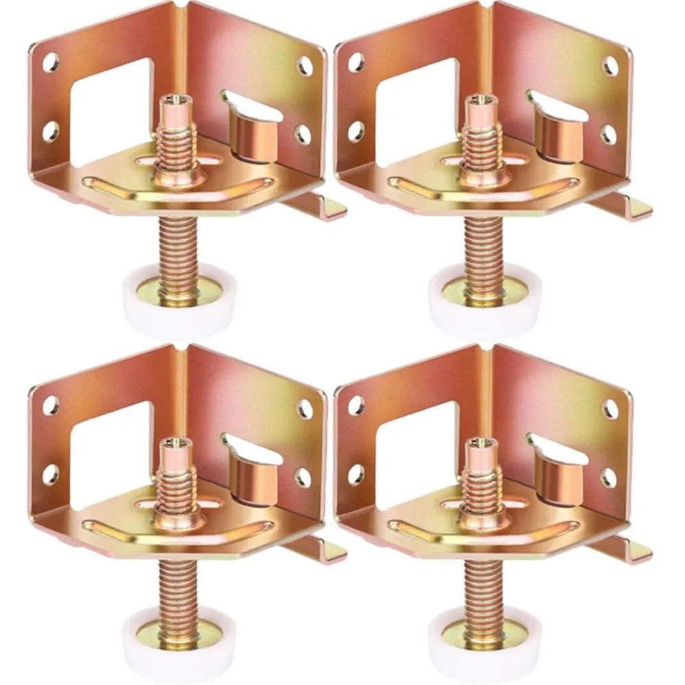 

4Pcs Foot Level Adjustment Adjustable Furniture Feet Pads Furniture Side Mounted Heavy Duty Furniture Leg Adjustable Leveler
