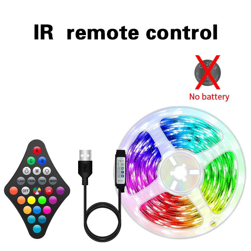 Ws2812 sonho luzes de tira led fita controle app conjunto completo com fonte alimentação + remoto rgb inteligente led luz decoração do quarto